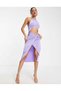 Rochie midi, mov - XXL