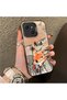 حافظة متوافقة مع هاتف Tecno Spark 40C بنمط رسوم متحركة على شكل ثعلب نيك، مصنوعة من الأكريليك الصلب وحافة من السيليكون - 2