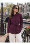 Beli Belted Women's Shirt - Plum