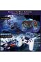 وحدة تحكم لاسلكية لجهاز PS4، تصميم مخصص أبيض متصدع مع إضاءة RGB، بطارية 1000 مللي أمبير ومنفذ صوت 3.5 ملم - 6