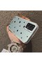 Samsung Galaxy A73 Compatible Edge Striped Black Star Pattern Protective Case Acrylic Hard Back Silicon Edge - 4
