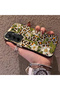 Samsung Galaxy A35 Compatible Aesthetic Floral-Leopard Pattern Case Acrylic Hard Back Silicone Edge - 3