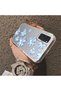 Samsung Galaxy S20 Fe 4G/5G Compatible Acrylic Hard Back Panel with Silicone Edges Blue Flower Print Phone Case - 4