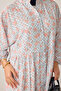 Women's Patterned High Collar Dress Blue - 5