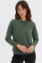 Women's Polo Collar Diamond Lace-Up Knitwear Sweater A.Green
