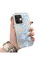 Blue Flower Printed Phone Case for Oppo A5 Pro 4G/5G Compatible Acrylic Hard Back Panel with Silicone Edges
