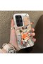 Samsung Galaxy S23 Ultra Compatible Cartoon Fox Nick Patterned Case Acrylic Hard Back Silicon Edge - 2