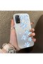 Blue Flower Printed Phone Case for Xiaomi Redmi Note 11 Pro 4G/5G Compatible Acrylic Hard Back Panel with Silicone Edges - 2