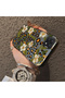 Oppo A15/A15S Compatible Aesthetic Floral-Leopard Pattern Case Acrylic Hard Back Silicone Edge - 4