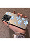 Xiaomi Redmi Note 13 Pro 5g Compatible Acrylic Hard Back Panel with Silicone Edges Blue Flower Print Phone Case - 4