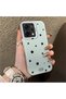 Oppo Reno 14/14F Compatible Edge Striped Black Star Pattern Protective Case Acrylic Hard Back Silicone Edge - 2