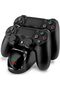 شاحن تحكم مزدوج بمنفذ USB لأجهزة PS4 وPS4 Slim وPS4 Pro - محطة شحن سريعة لوحدات تحكم PS4