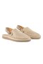 Suede Women's Sabo Slippers 215571 Beige - 4