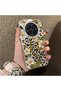 Tecno Camon 40 Premier Compatible Aesthetic Floral-Leopard Pattern Case Acrylic Hard Back Silicone Edge - 2