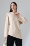 Women's Modal Belted Asymmetrical Long Sleeve Tunic - 5