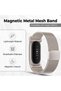 Google Fitbit Air Magnetic Metal Mesh Band, Adjustable Stainless Steel Milanese - 2