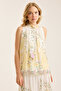 Silk Spring Branch Patterned Top