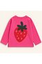 Girl's Strawberry Embroidered Long Sleeve T-Shirt
