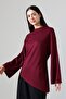Women's Modal Belted Asymmetrical Long Sleeve Tunic - 2