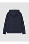 Nevavm Navy Blue Hooded Girl's Soft Touch Zippered Sweatshirt with a Difference - 2