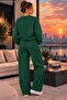 Women's Cherry Bloom Cherry and Ribbon Printed Crew Neck Regular Fit Women's Tracksuit Set - 2