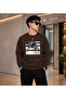 Men's California Good Vibes Palm Tree Printed Crew Neck Casual Regular Fit Sweatshirt