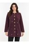 Asez Boutique Women's Stone and Pearl Detailed Buttoned Long Bearded Knitwear Cardigan - 4