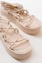 Zri̇n-1021 premium nut filled women's sandal - 5