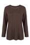 Stone Detailed Plus Size Knitwear Blouse Brown - 4