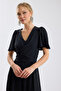 Cross V-Neck Cady Palazzo Jumpsuit - 4
