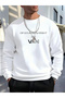 Unisex Men's Printed Crew Neck Comfortable Fit Regular Cut Sweatshirt