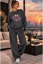 Women's Cherry Bloom Cherry and Ribbon Printed Crew Neck Regular Fit Women's Tracksuit Set