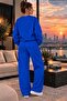 Women's Cherry Bloom Cherry and Ribbon Printed Crew Neck Regular Fit Women's Tracksuit Set - 2