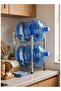 Water Storage Rack 1PCS – Two Tier Bucket and Water Bottle Organizer, Sturdy Metal Floor Stand, Compact Space Saving Design for Home, Kitchen, Office, Pantry, Restaurant and Commercial St - 5