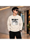 Men's California Good Vibes Palm Tree Printed Crew Neck Casual Regular Fit Sweatshirt