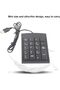 لوحة مفاتيح رقمية سلكية USB، لوحة أرقام صغيرة بـ 19 مفتاحًا، لوحة مفاتيح رقمية نحيفة احترافية للحاسوب المحمول والمكتبي - 4