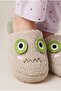 Women's Cute Face Design, Boucle, Plush House Slippers - 3