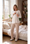 Adjustable Waist Maternity Pajama Set with Hidden Nursing Feature Maternity Clothing - 4