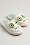 Women's Cute Face Design, Boucle, Plush House Slippers - 2