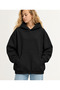 Women's Who Made You Printed Hooded Oversize Sweatshirt - 2