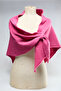 Women's Yumoş Knitwear Pink Shawl Triangle Poncho 32026 - 3