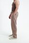Men's Oversize 3 Thread Ribbed Cuff Pocket Brown Sweatpants - 6