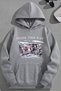 Unisex 3 Thread Cotton Gray Seizetheday Print Loose Fit Sweatshirt Hoodie