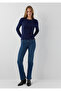 Long Sleeved Knitwear Dark Navy Blue - 3