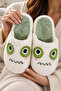 Women's Cute Face Design, Boucle, Plush House Slippers