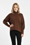 Women's Turtleneck Off-Shoulder Oversize Relaxed Fit Knitwear Sweater - 3