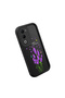 Oppo A5 4G/5G Compatible Black Silicone Lavender Butterfly Pattern Shock-Absorbing Protective Case with Camera Protection - 3