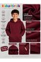 Unisex Children's Bordo 100% Cotton Sweatshirt 3-Ply Fabric Without Shardons (4-Season) - 6