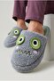 Women's Cute Face Design, Boucle, Plush House Slippers - 3