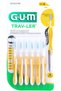Trav-Ler Plaque Removal-Tapered Interdental Brush -Yellow- Ergonomic Comfort Flex Handle-Removes upto 25% more plaque-Wire is Coated - Anti Bacterial Protection Bristles - Use Gently - 6 pcs